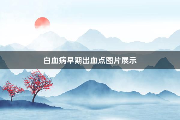 白血病早期出血点图片展示